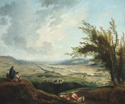 An Extensive Landscape Near Paris by Hubert Robert